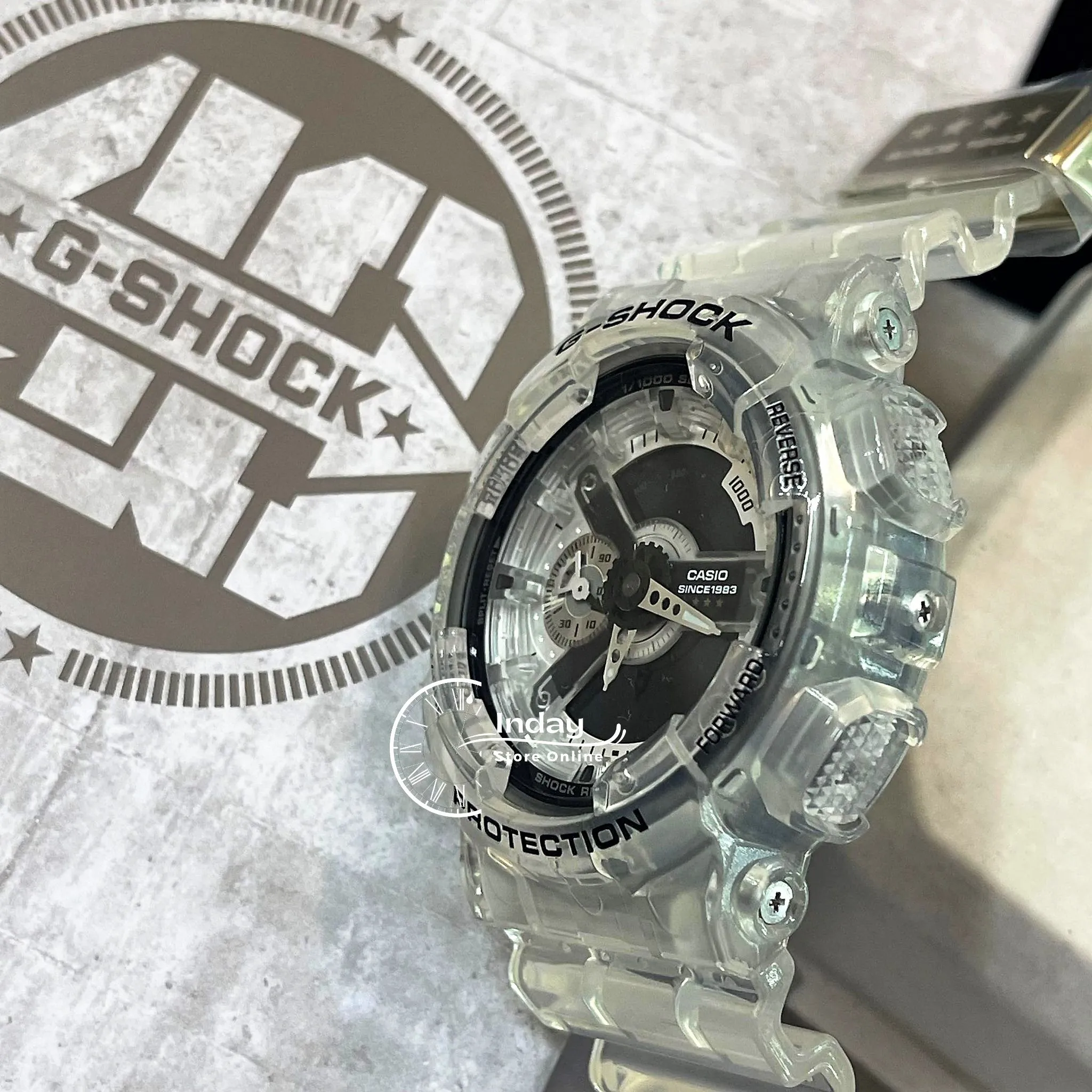 Casio G-Shock Men's Watch GA-114RX-7A Analog-Digital 40th Anniversary CLEAR REMIX 110 Series Limited Edition