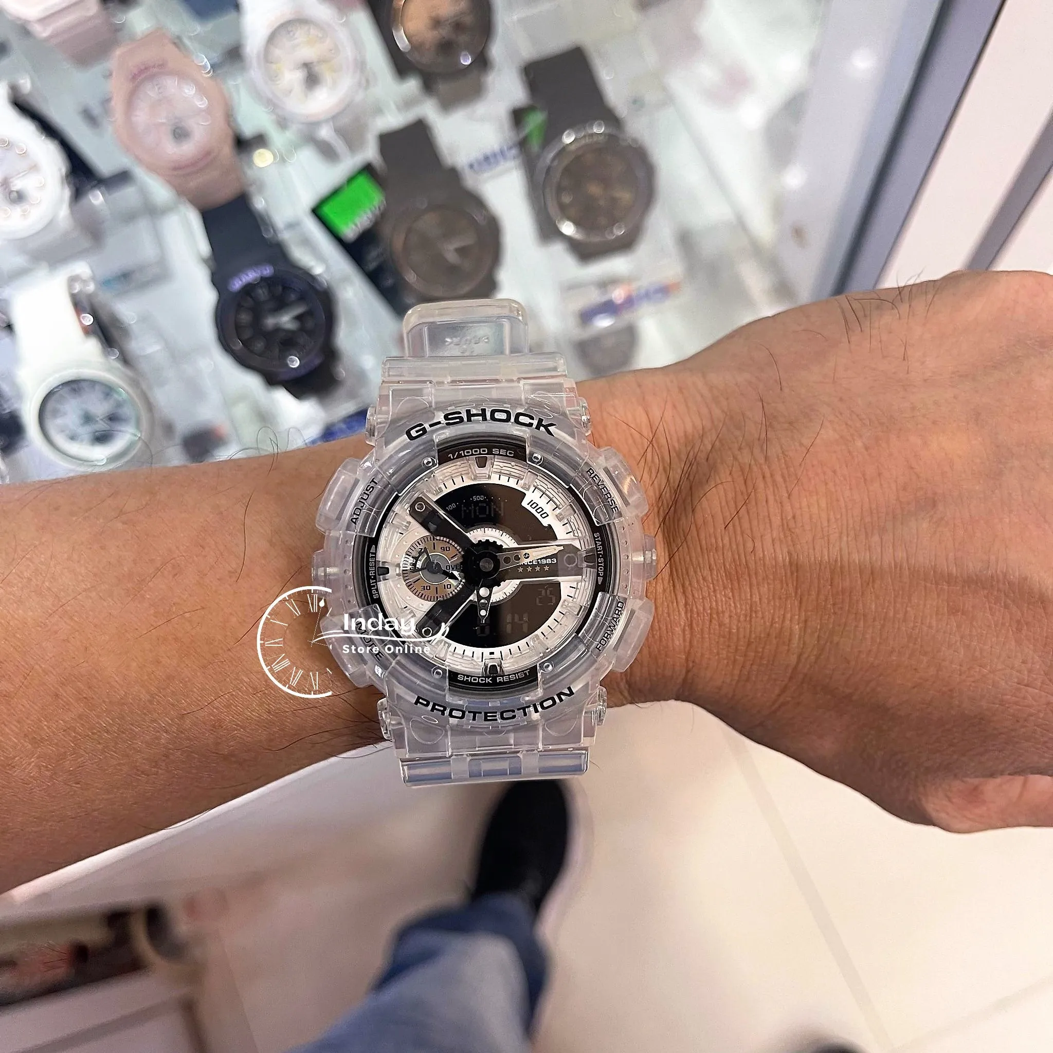 Casio G-Shock Men's Watch GA-114RX-7A Analog-Digital 40th Anniversary CLEAR REMIX 110 Series Limited Edition