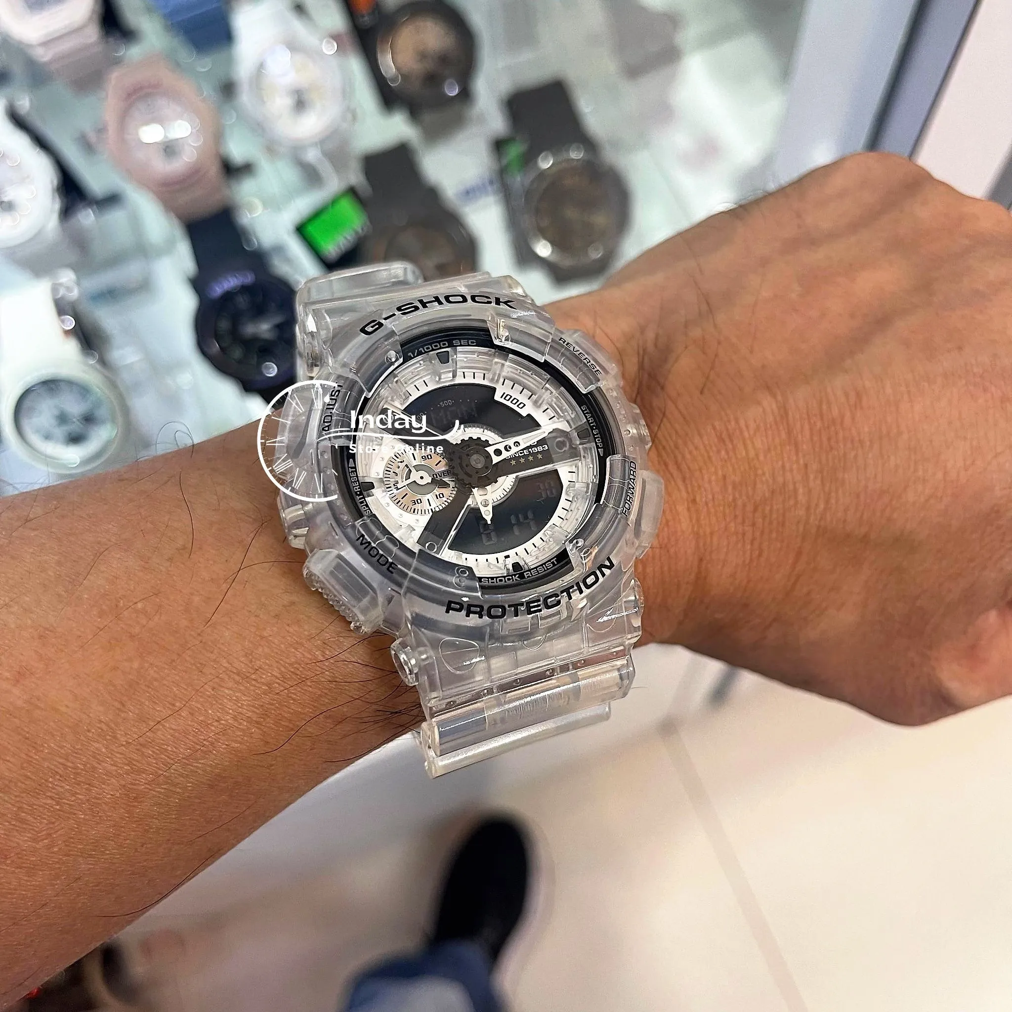 Casio G-Shock Men's Watch GA-114RX-7A Analog-Digital 40th Anniversary CLEAR REMIX 110 Series Limited Edition