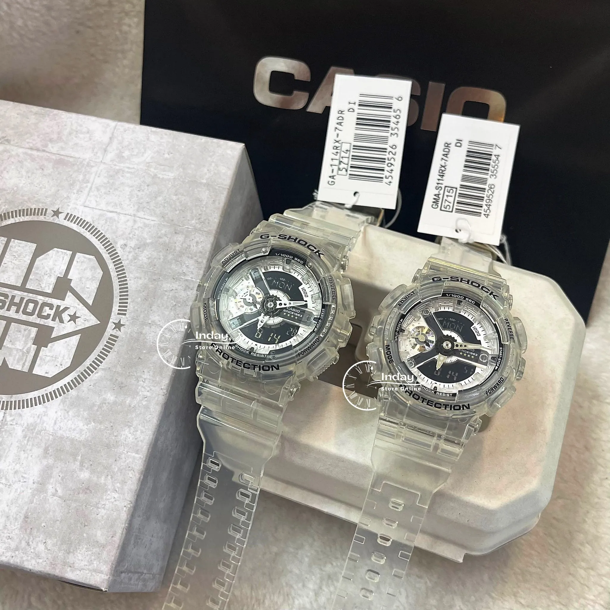 Casio G-Shock Men's Watch GA-114RX-7A Analog-Digital 40th Anniversary CLEAR REMIX 110 Series Limited Edition