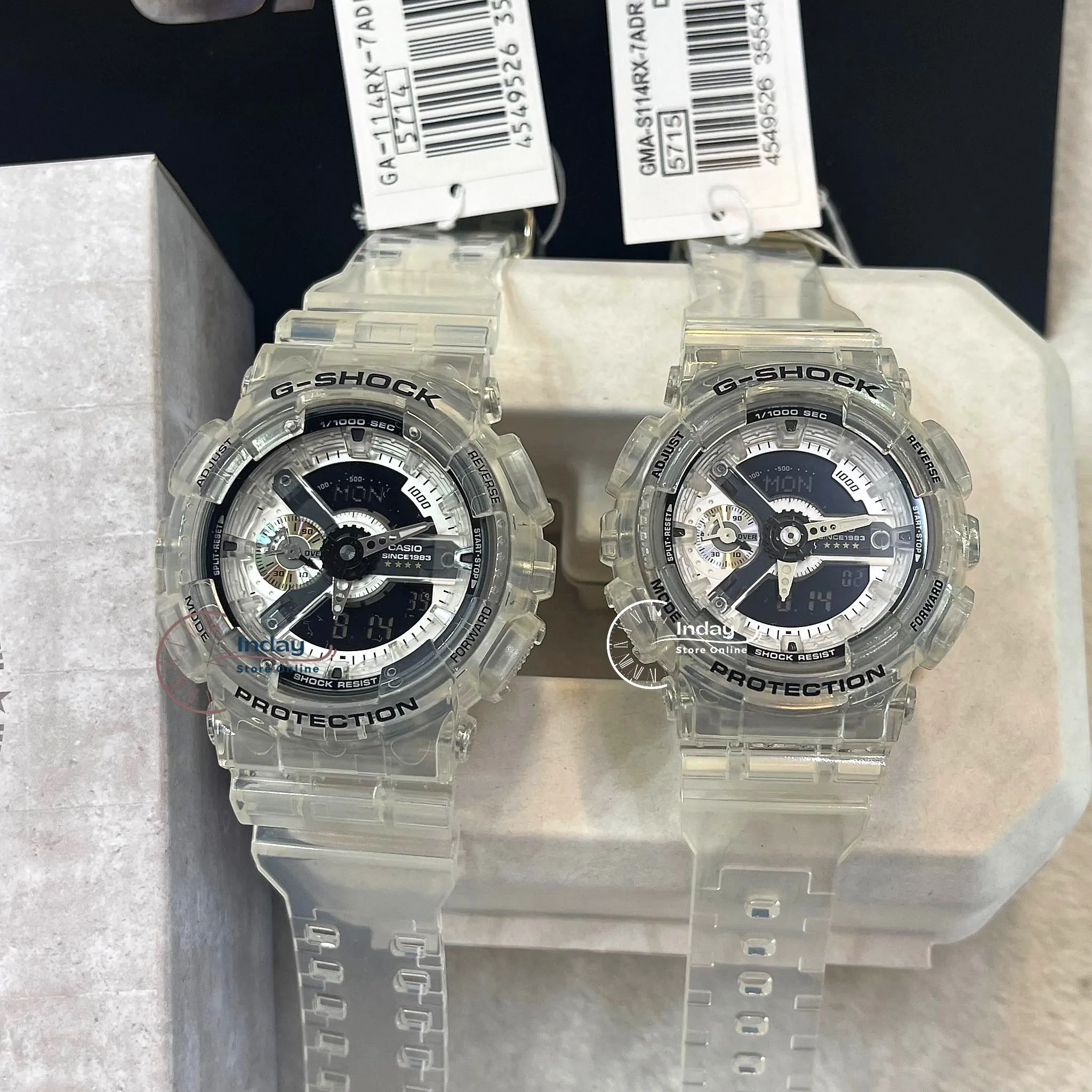 Casio G-Shock Men's Watch GA-114RX-7A Analog-Digital 40th Anniversary CLEAR REMIX 110 Series Limited Edition