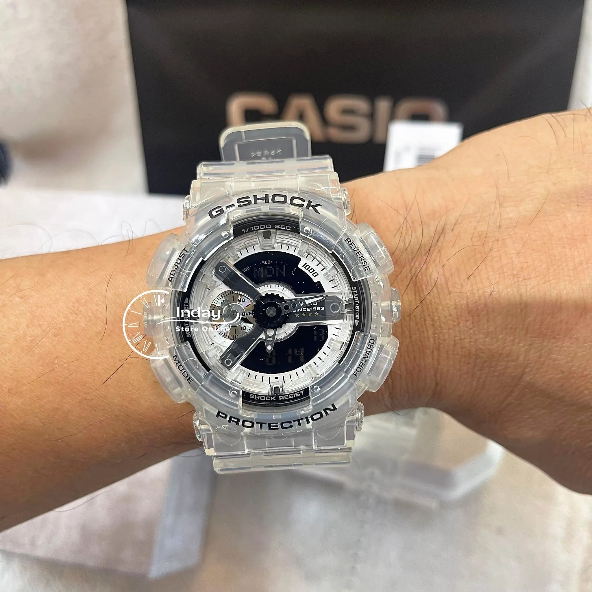 Casio G-Shock Men's Watch GA-114RX-7A Analog-Digital 40th Anniversary CLEAR REMIX 110 Series Limited Edition