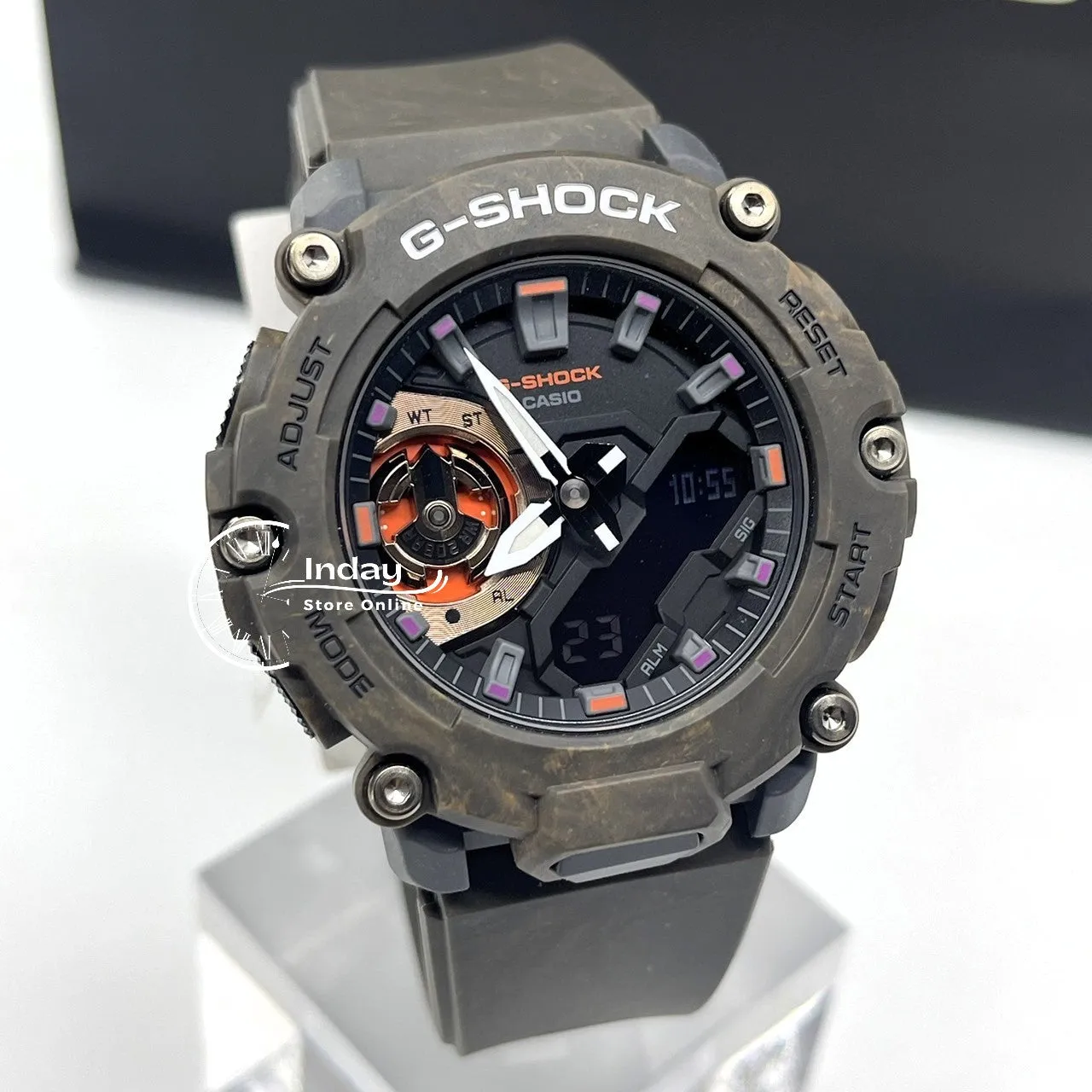 Casio G-Shock Men's Watch GA-2200MFR-5A Analog-Digital GA-2200 Mystic Forest Series Sporty Design Carbon Core Guard Structure