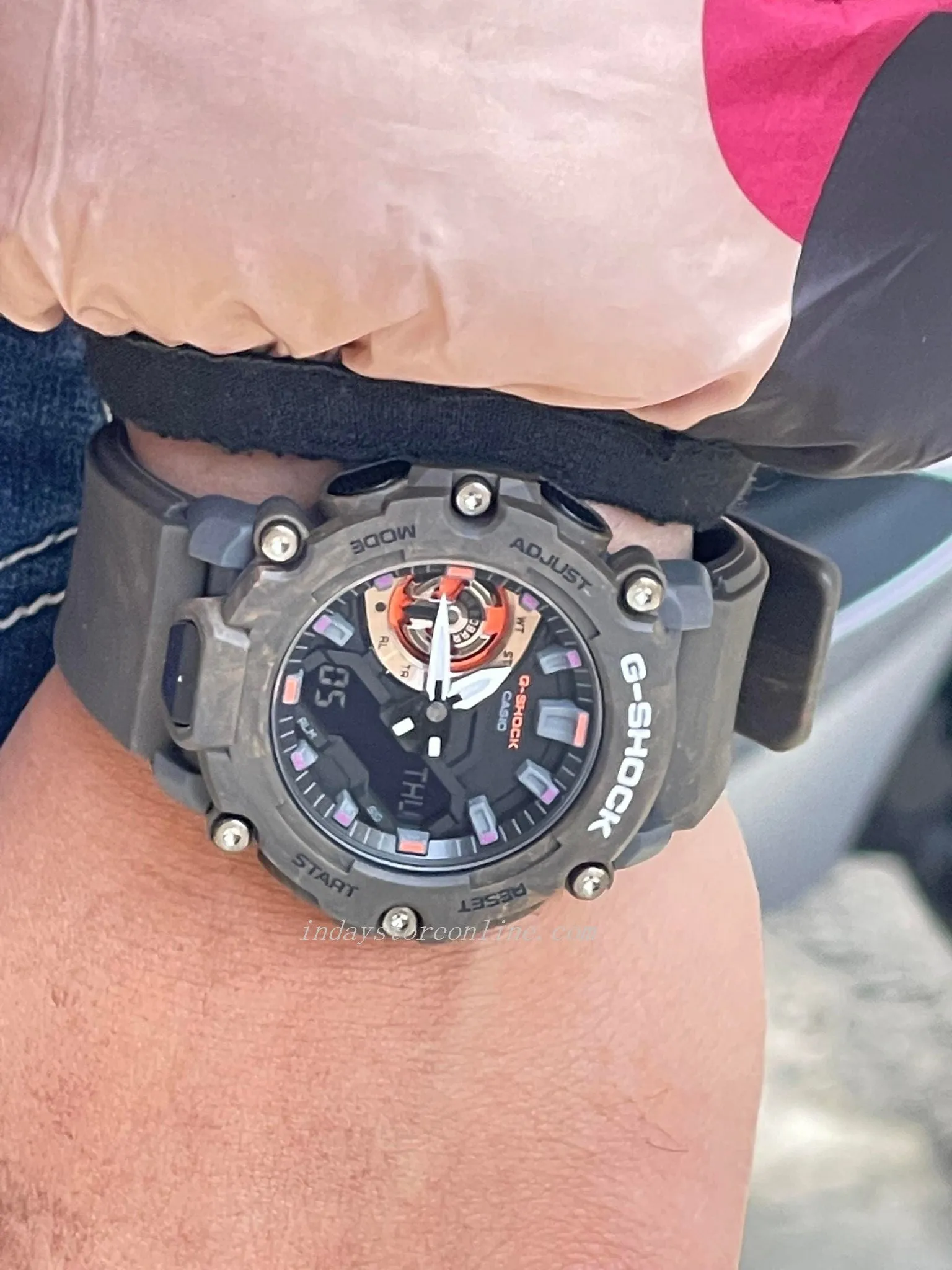 Casio G-Shock Men's Watch GA-2200MFR-5A Analog-Digital GA-2200 Mystic Forest Series Sporty Design Carbon Core Guard Structure