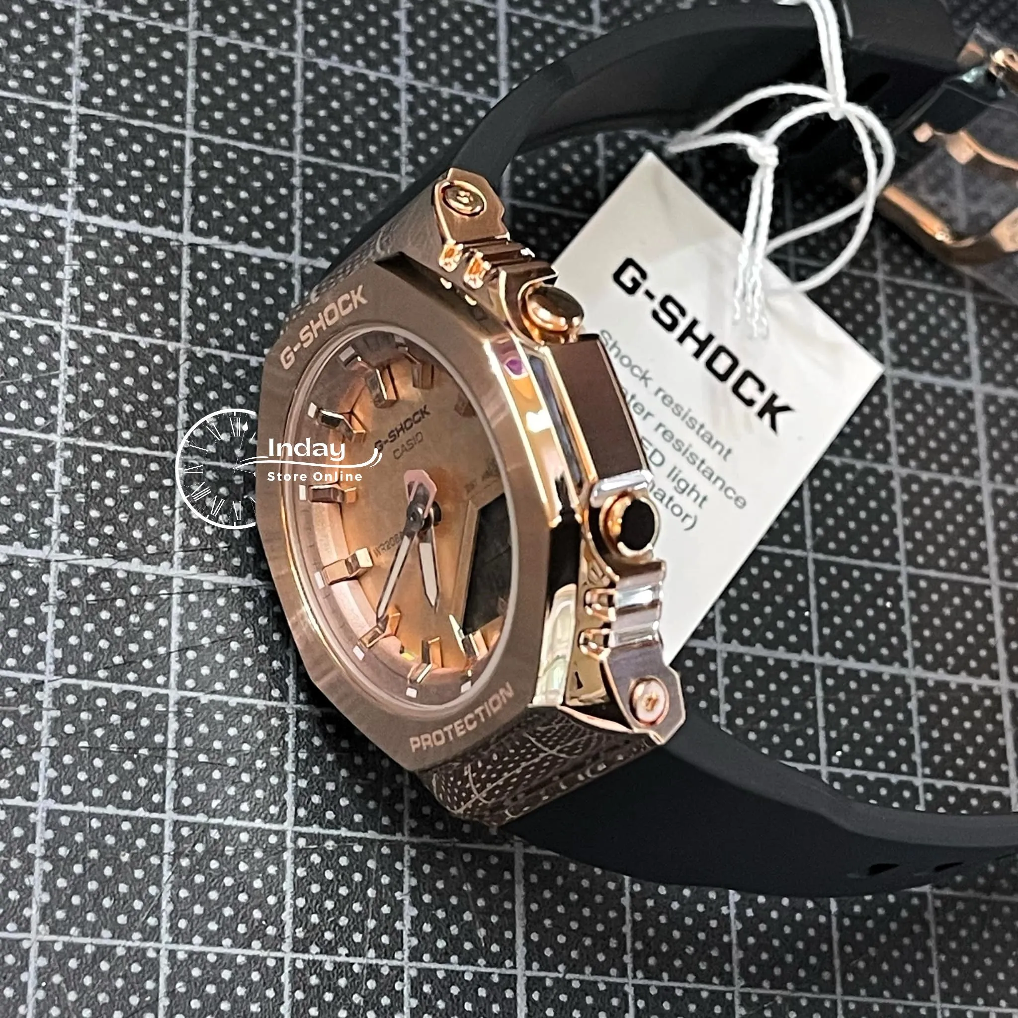 Casio G-Shock Women's Watch GM-S2110PG-1A4 Resin Band Mineral Glass Shock Resistant