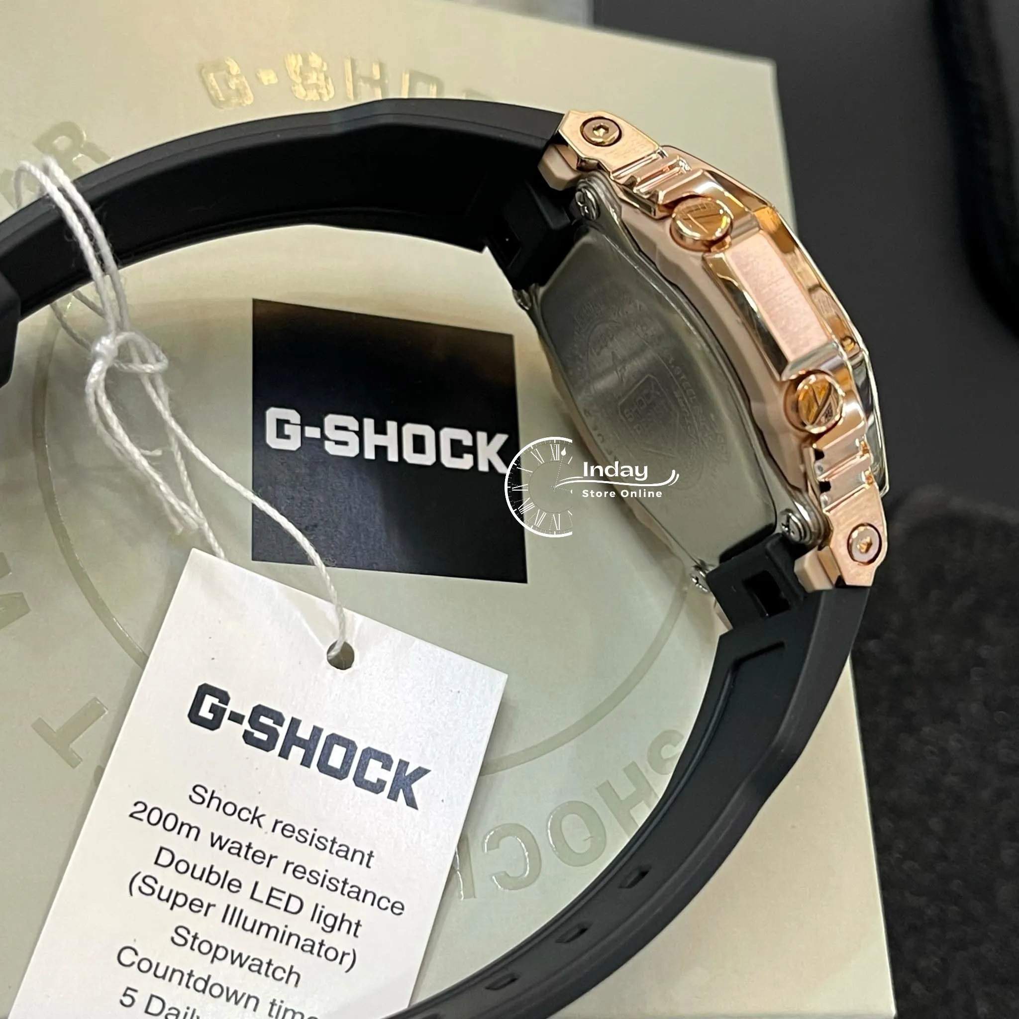 Casio G-Shock Women's Watch GM-S2110PG-1A4 Resin Band Mineral Glass Shock Resistant
