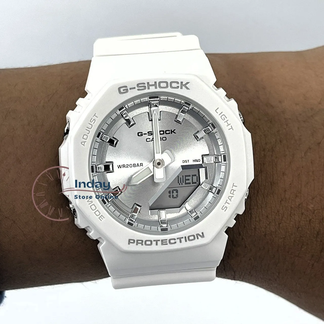 Casio G-Shock Women's Watch GMA-P2100VA-7A Resin Band Mineral Glass Shock Resistant
