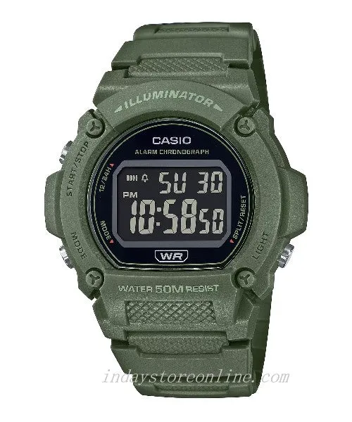Casio Women's Watch W-219HC-3B Digital Sporty Design Resin Band Resin Glass