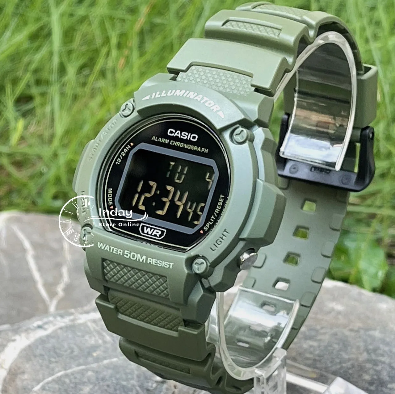 Casio Women's Watch W-219HC-3B Digital Sporty Design Resin Band Resin Glass