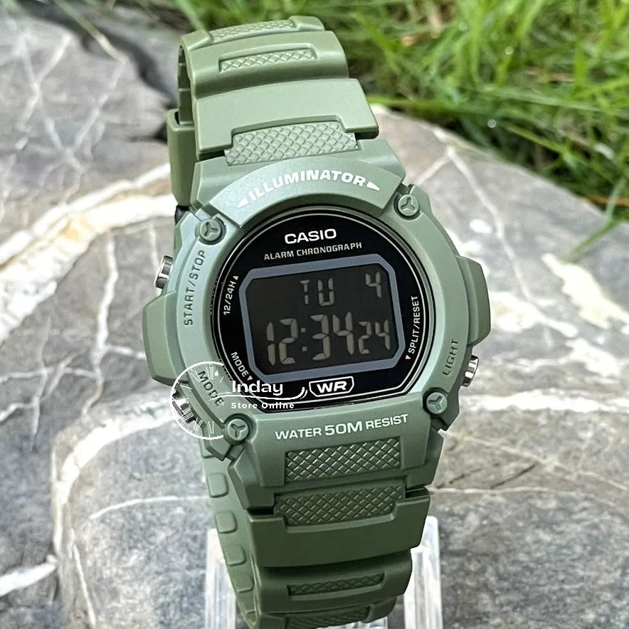 Casio Women's Watch W-219HC-3B Digital Sporty Design Resin Band Resin Glass