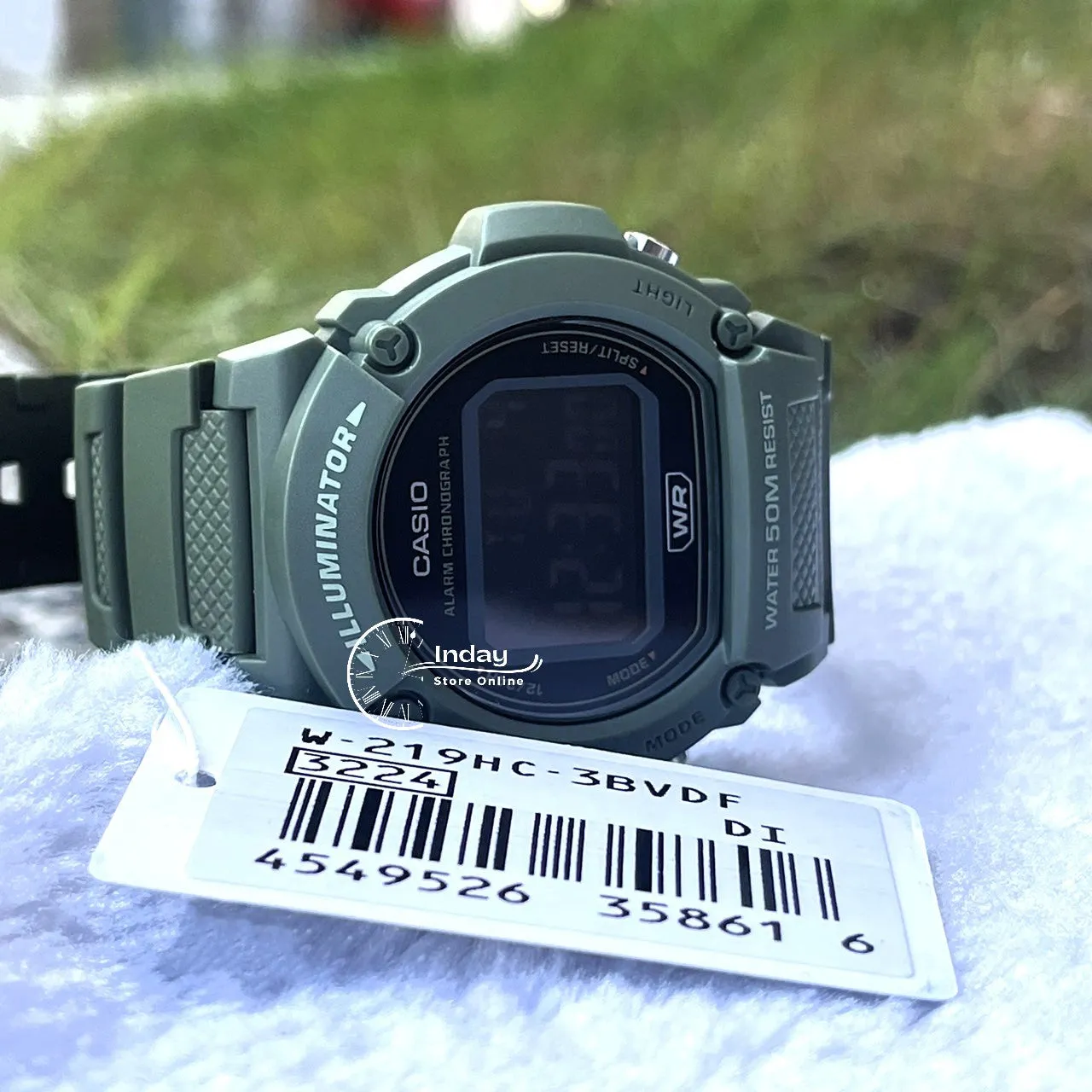 Casio Women's Watch W-219HC-3B Digital Sporty Design Resin Band Resin Glass