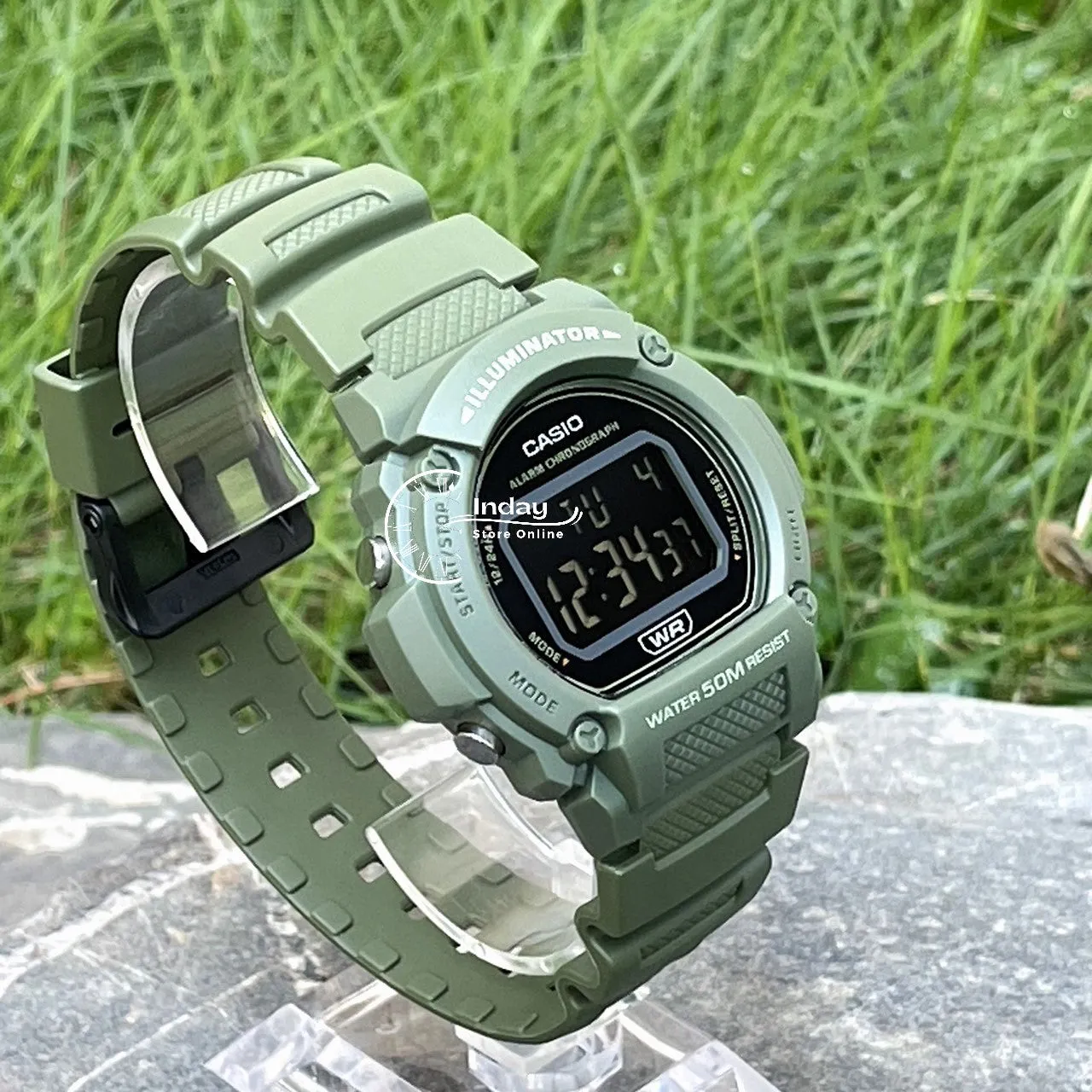 Casio Women's Watch W-219HC-3B Digital Sporty Design Resin Band Resin Glass