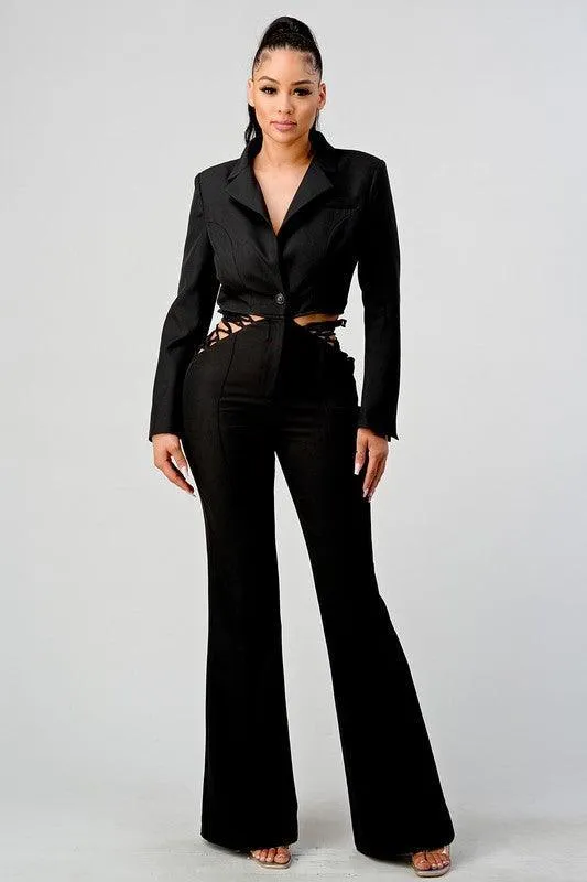 CASUAL BLAZER AND PANTS SET