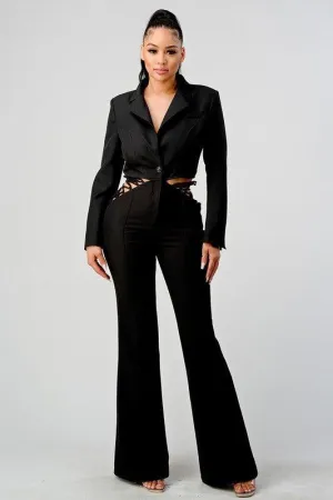 CASUAL BLAZER AND PANTS SET
