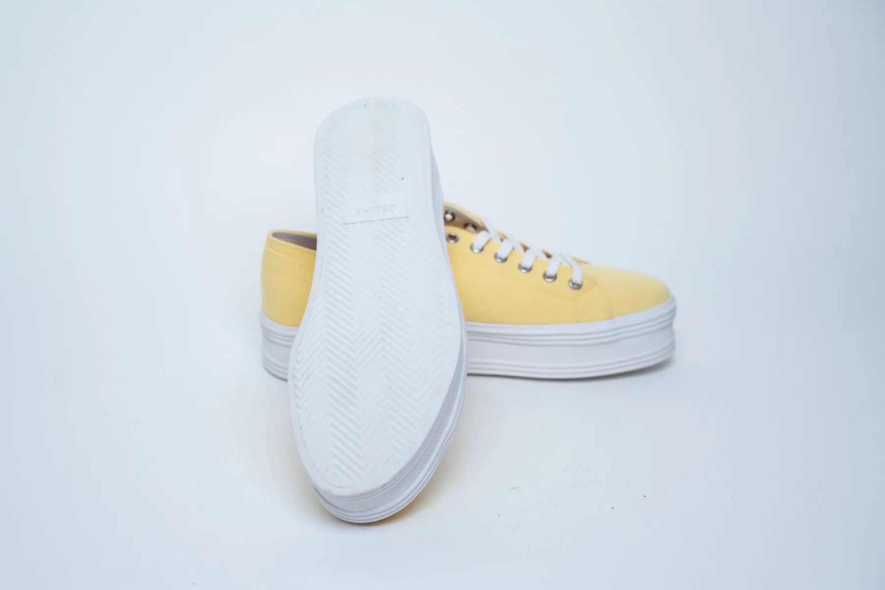 Celine Platform Canvas Low-Top Sneakers Size 41