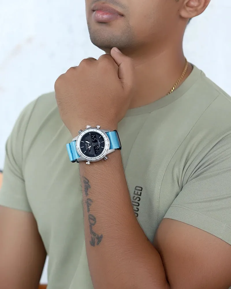 Certified Imperfect Hawk Silver Sky Blue Nylon