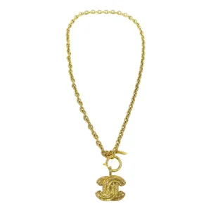 Chanel gold metal necklaces