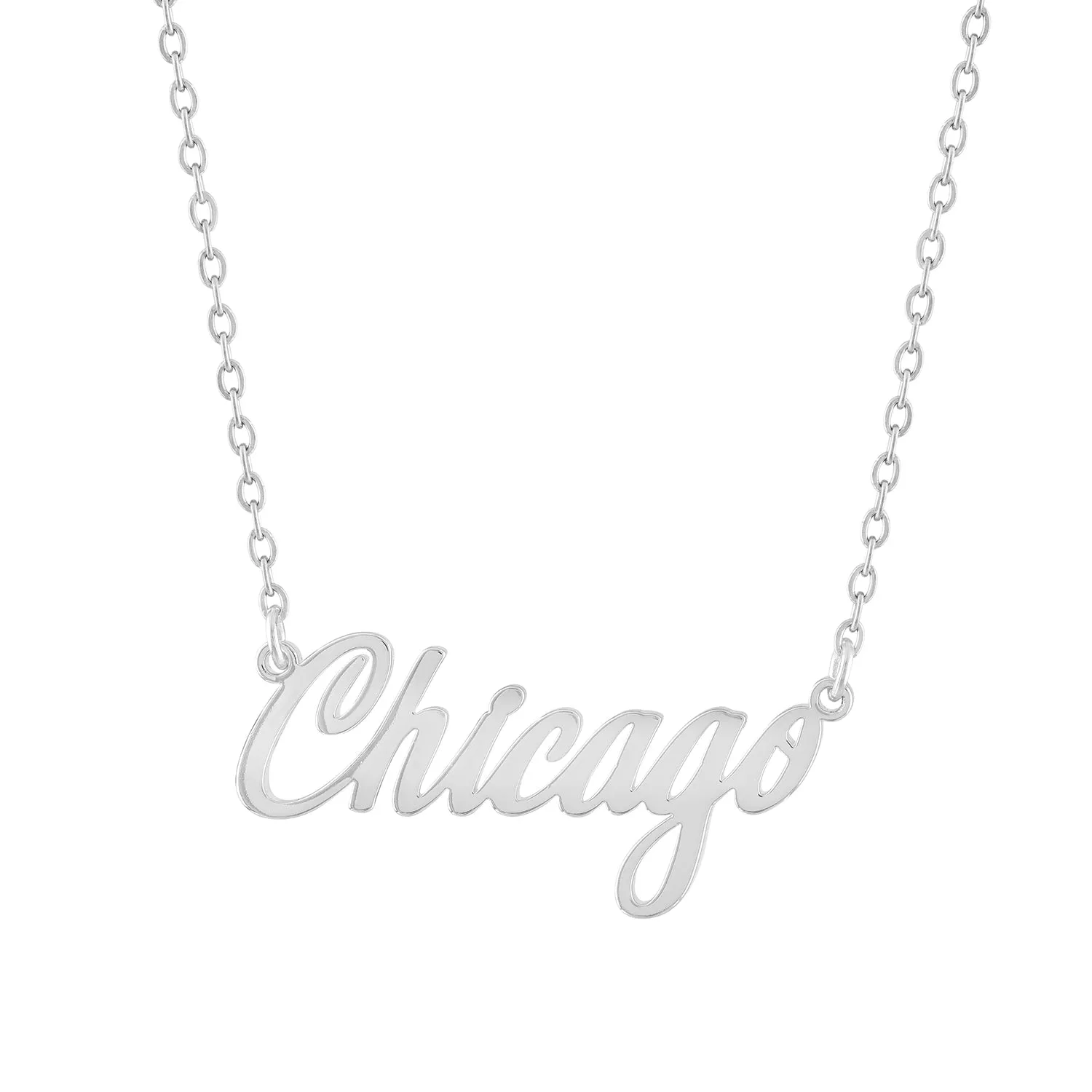 Chicago Script Necklace