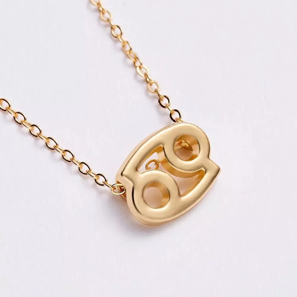 Children's Necklaces:  Steel with Gold IP Birthday Gift Zodiac Necklaces - Libra