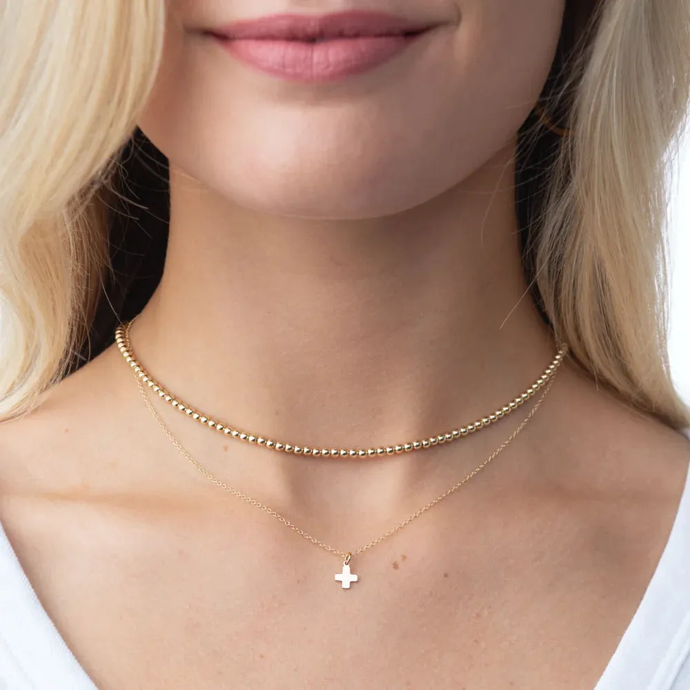 Choker Classic Gold 15” 2.5mm Bead