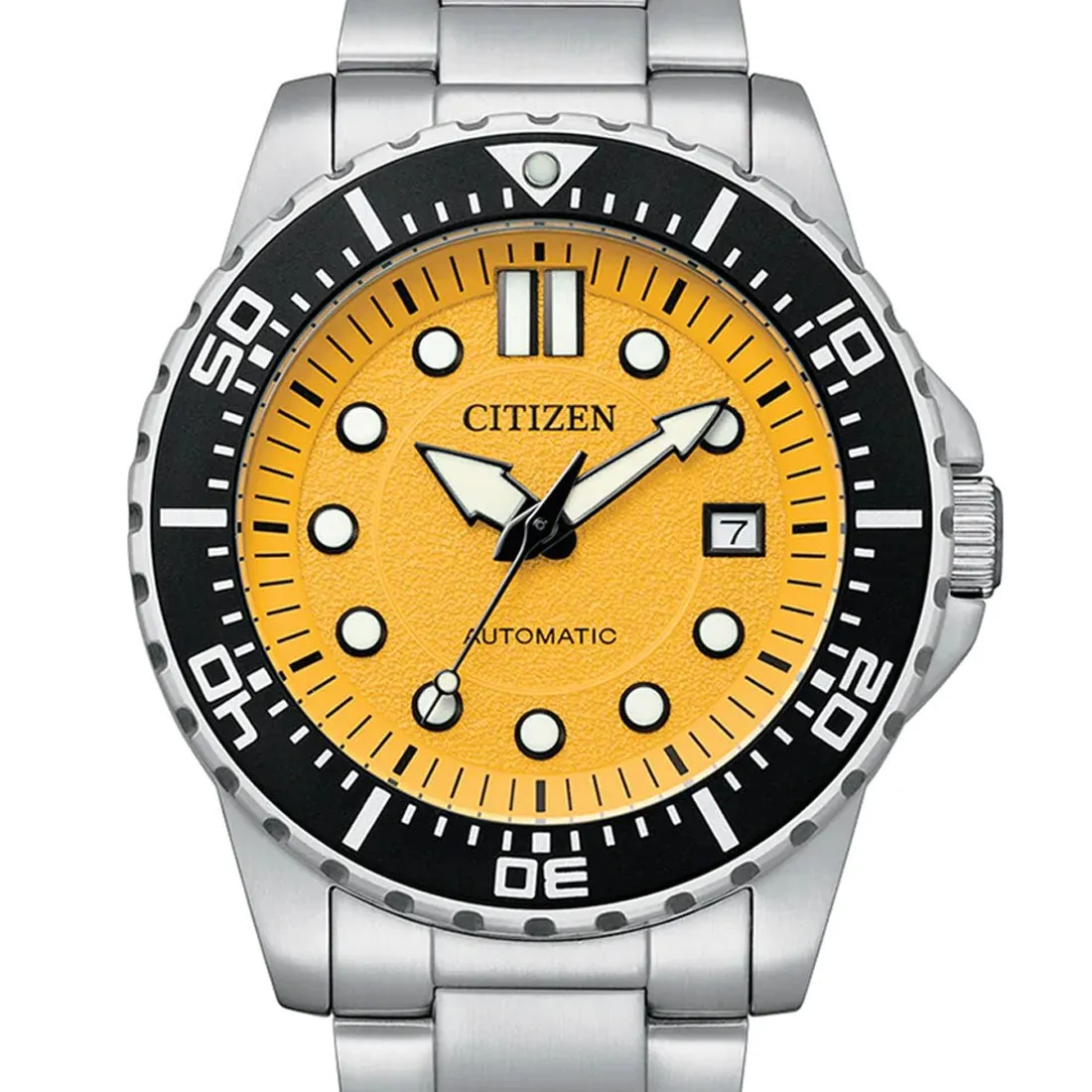 Citizen Automatic Urban NJ0170-83Z Yellow Dial Stainless Steel Sports Watch