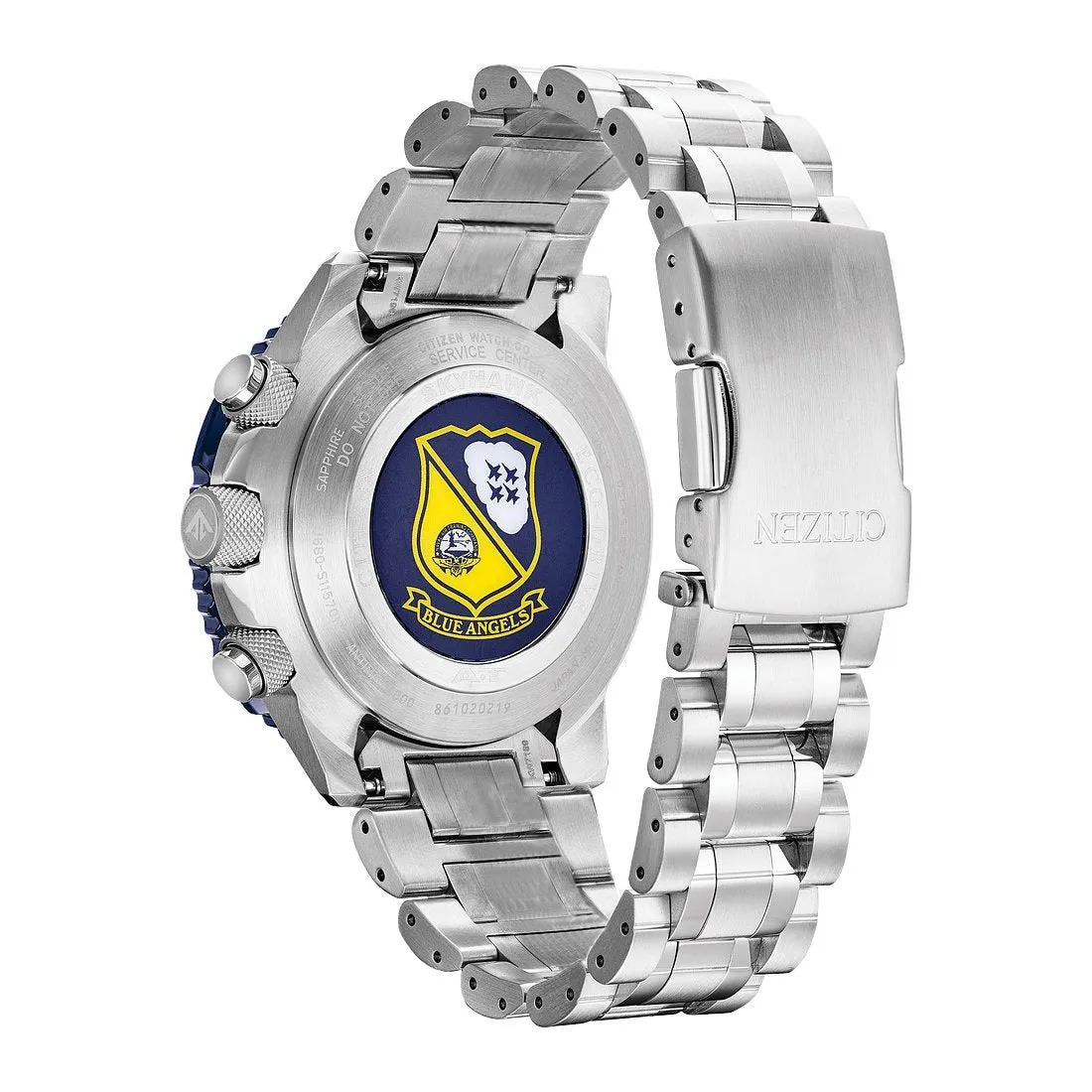 Citizen Promaster Blue Angels Skyhawk A-T Mens Eco Drive Chronograph Stainless Steel Watch
