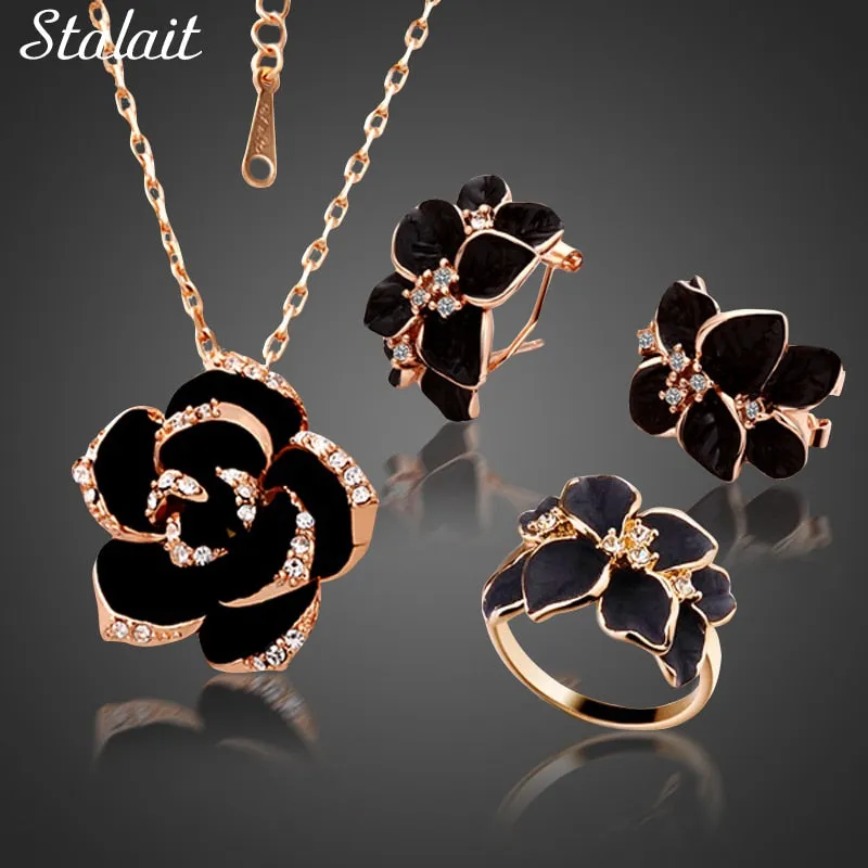 Classic Flower Necklace Set