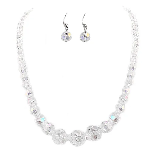 CLEARAB NECKLACE & EARRINGS SET  #ADX6407017 (SHBC3)