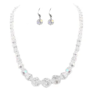 CLEARAB NECKLACE & EARRINGS SET  #ADX6407017 (SHBC3)