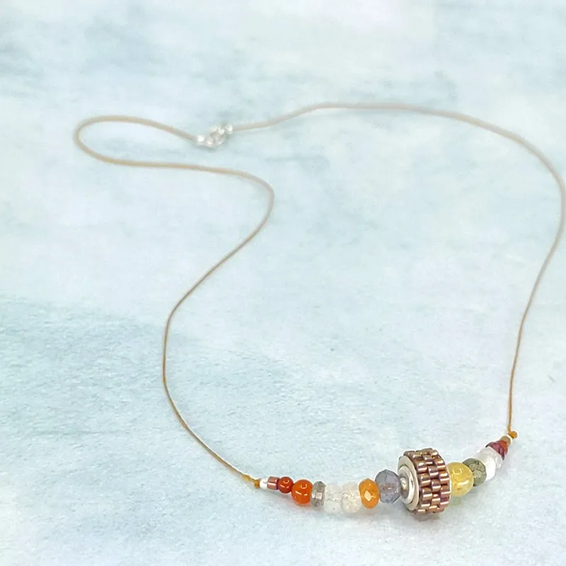 Color Theory Necklace, Batik