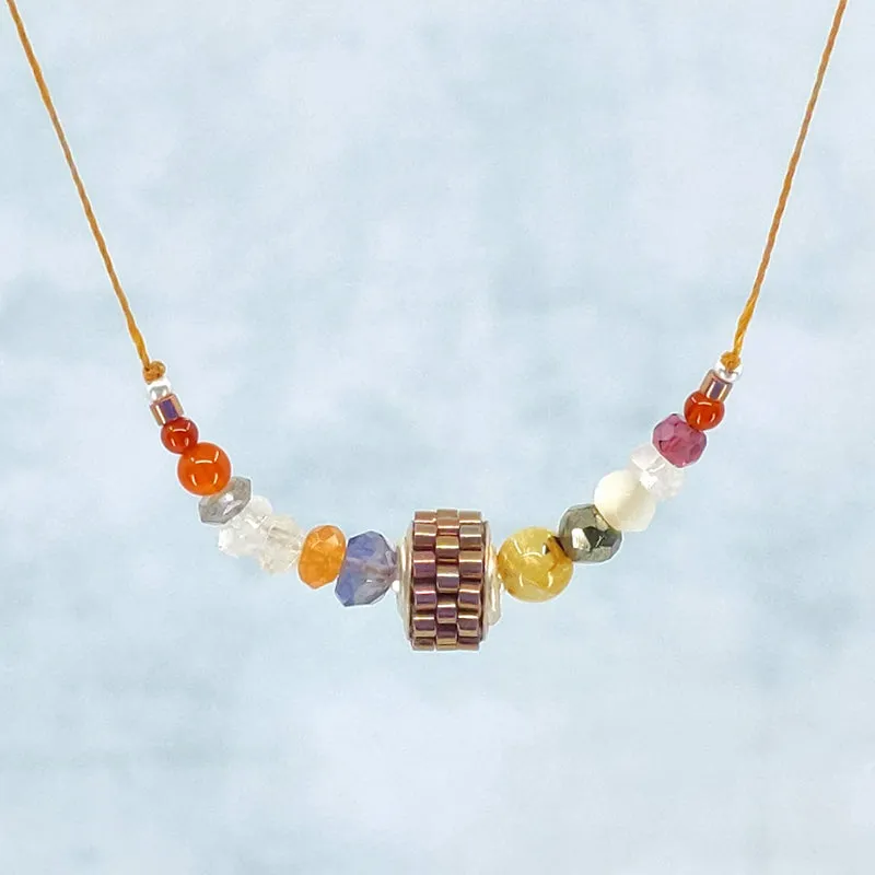 Color Theory Necklace, Batik