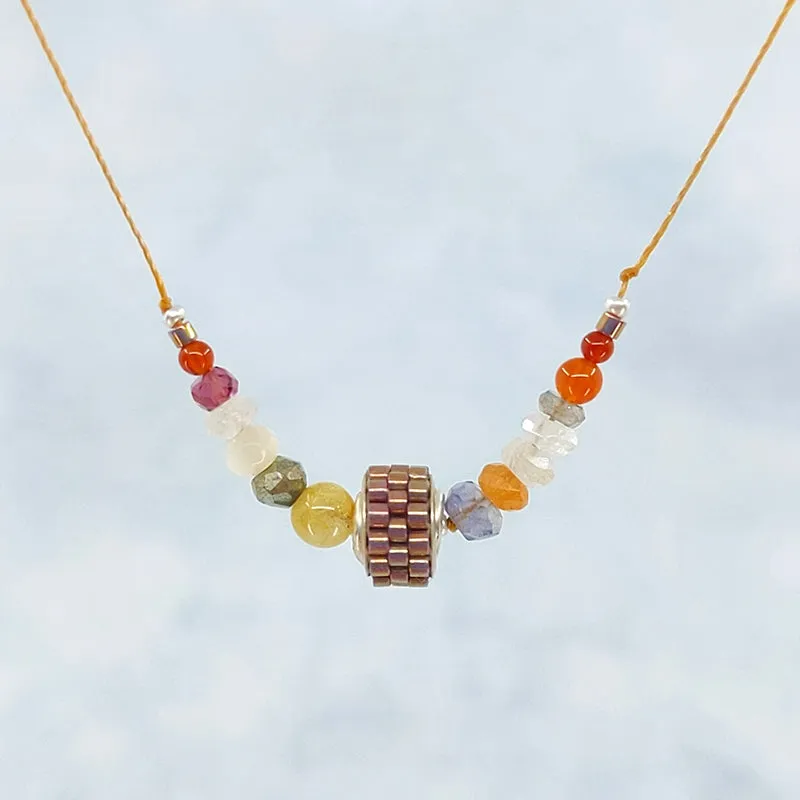 Color Theory Necklace, Batik