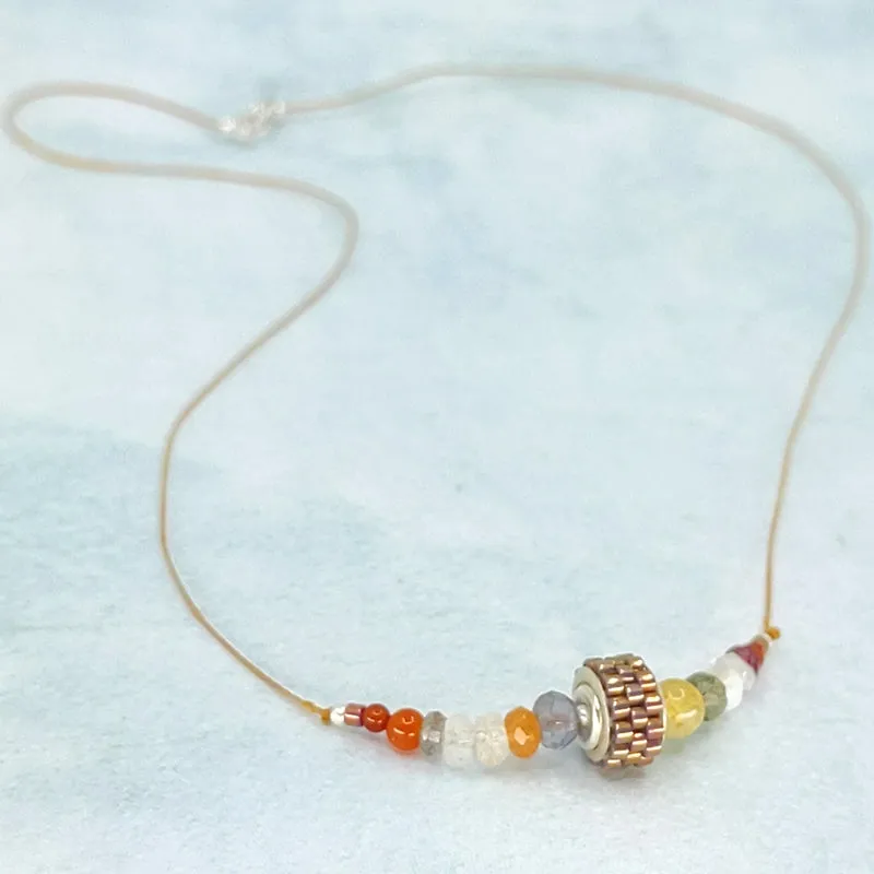 Color Theory Necklace, Batik