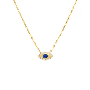 Colored Pavé Evil Eye Pendant Necklace