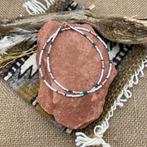 Coral Pine Delica Beaded Necklace