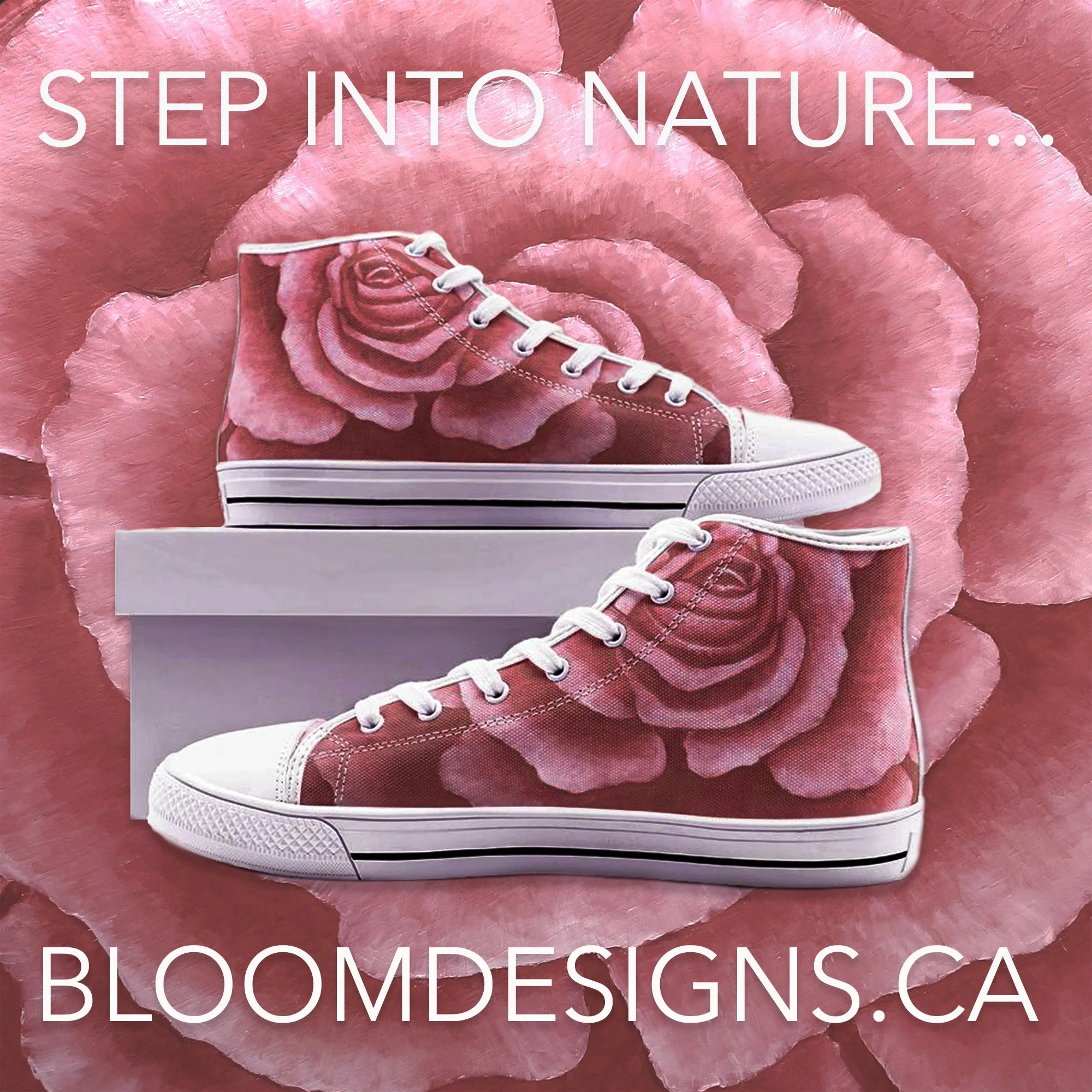 Coral Rose High-top Sneakers