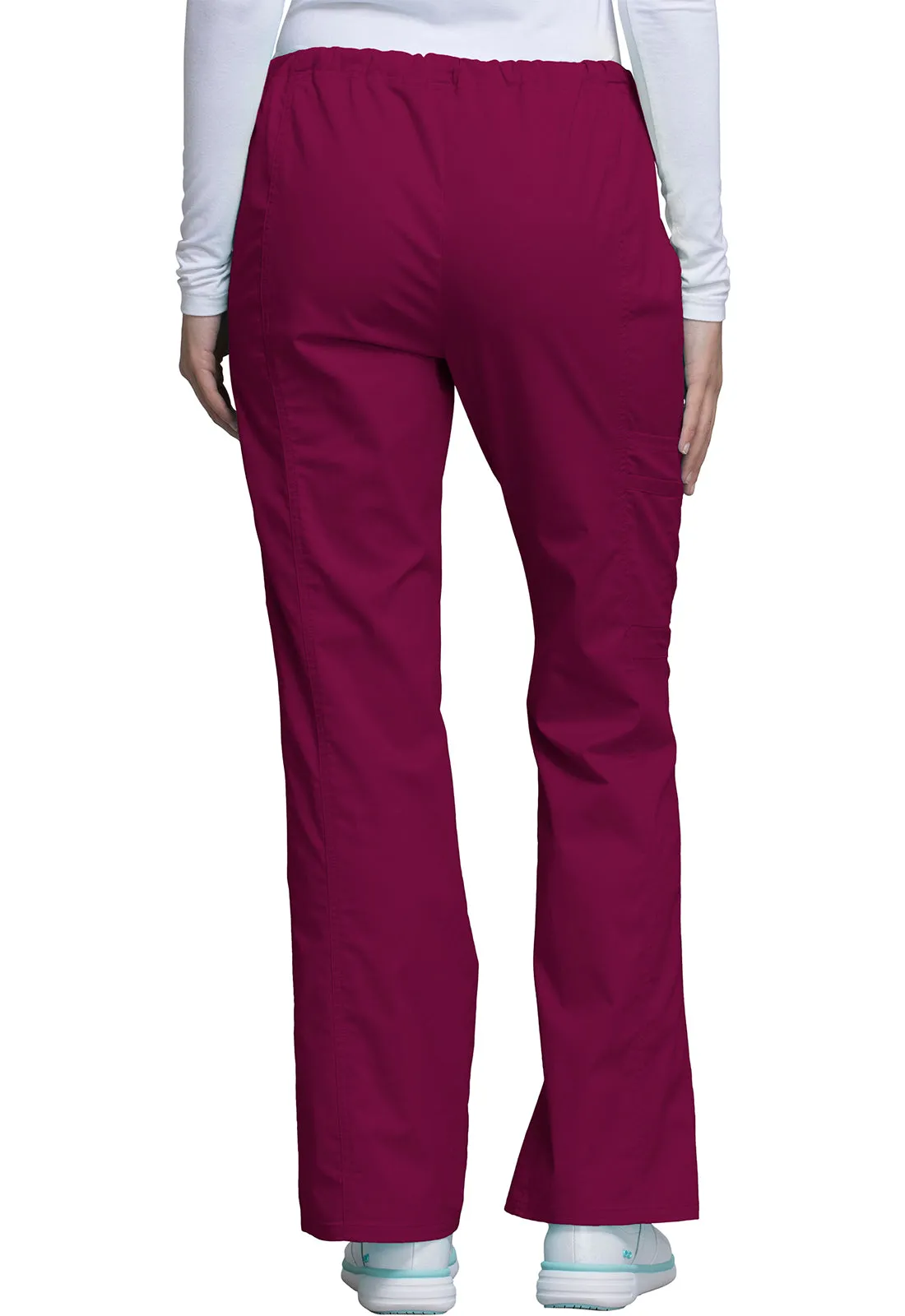 Core Stretch 4044 Mid Rise Drawstring Cargo Pants Wine