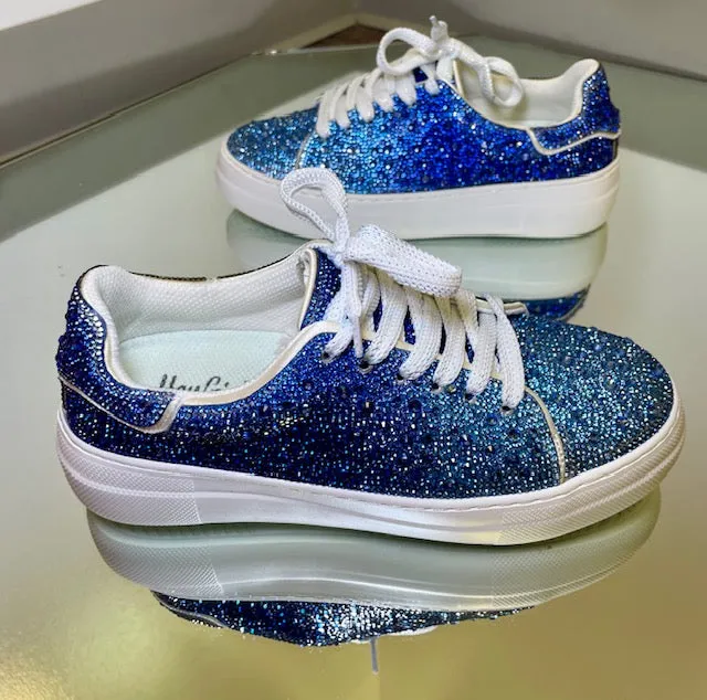 Corkys Blue Ombre Bedazzle Sneakers