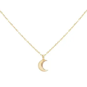 Crescent Moon Necklace 14K