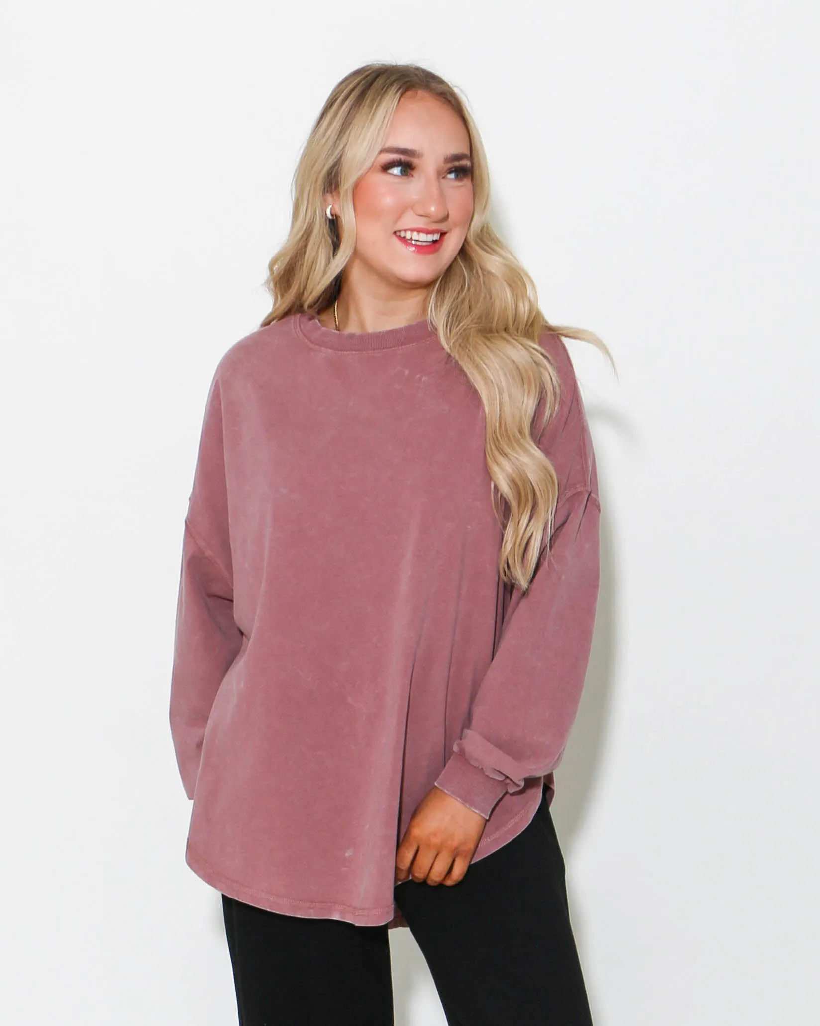 Crew Neck Top in Rust