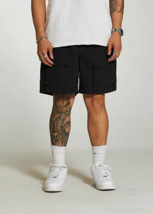 Crysp Load Cargo Black Shorts