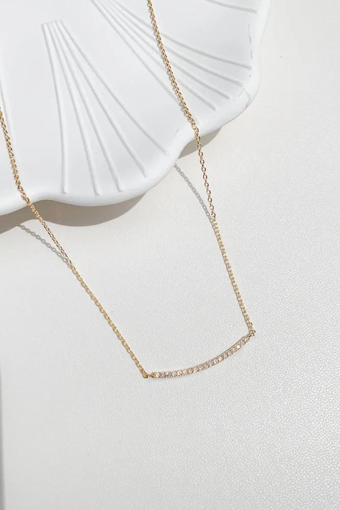 Crystal Bar Fine Necklace