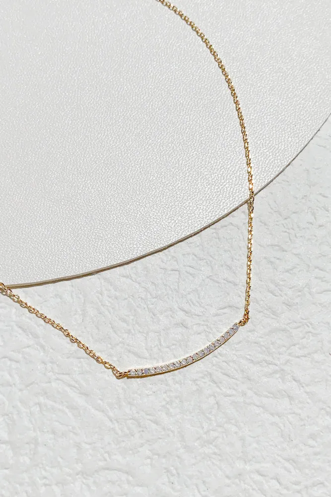 Crystal Bar Fine Necklace
