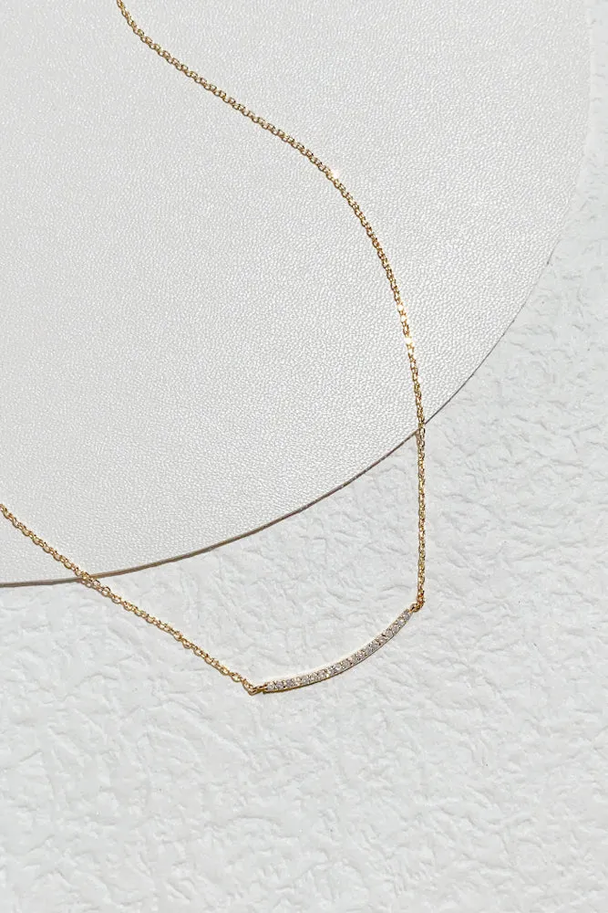 Crystal Bar Fine Necklace