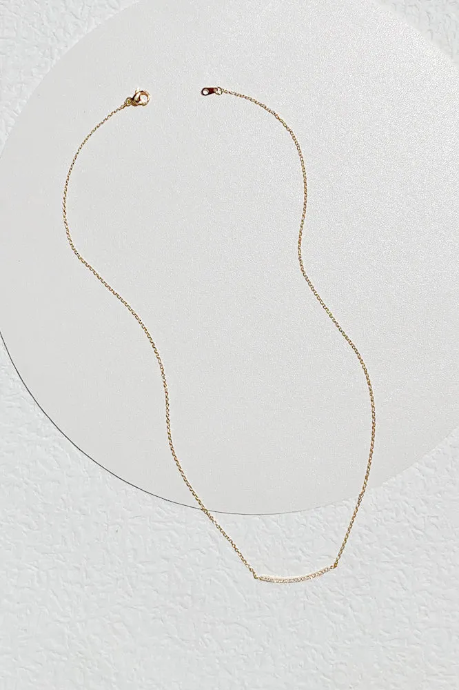 Crystal Bar Fine Necklace
