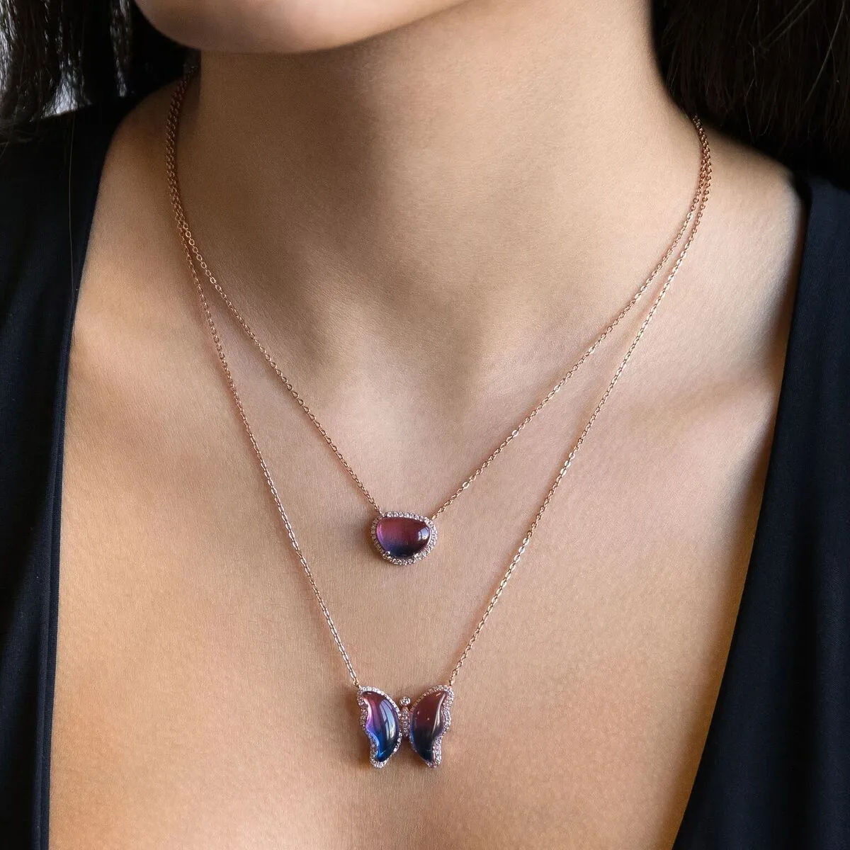 Crystal Butterfly Necklace