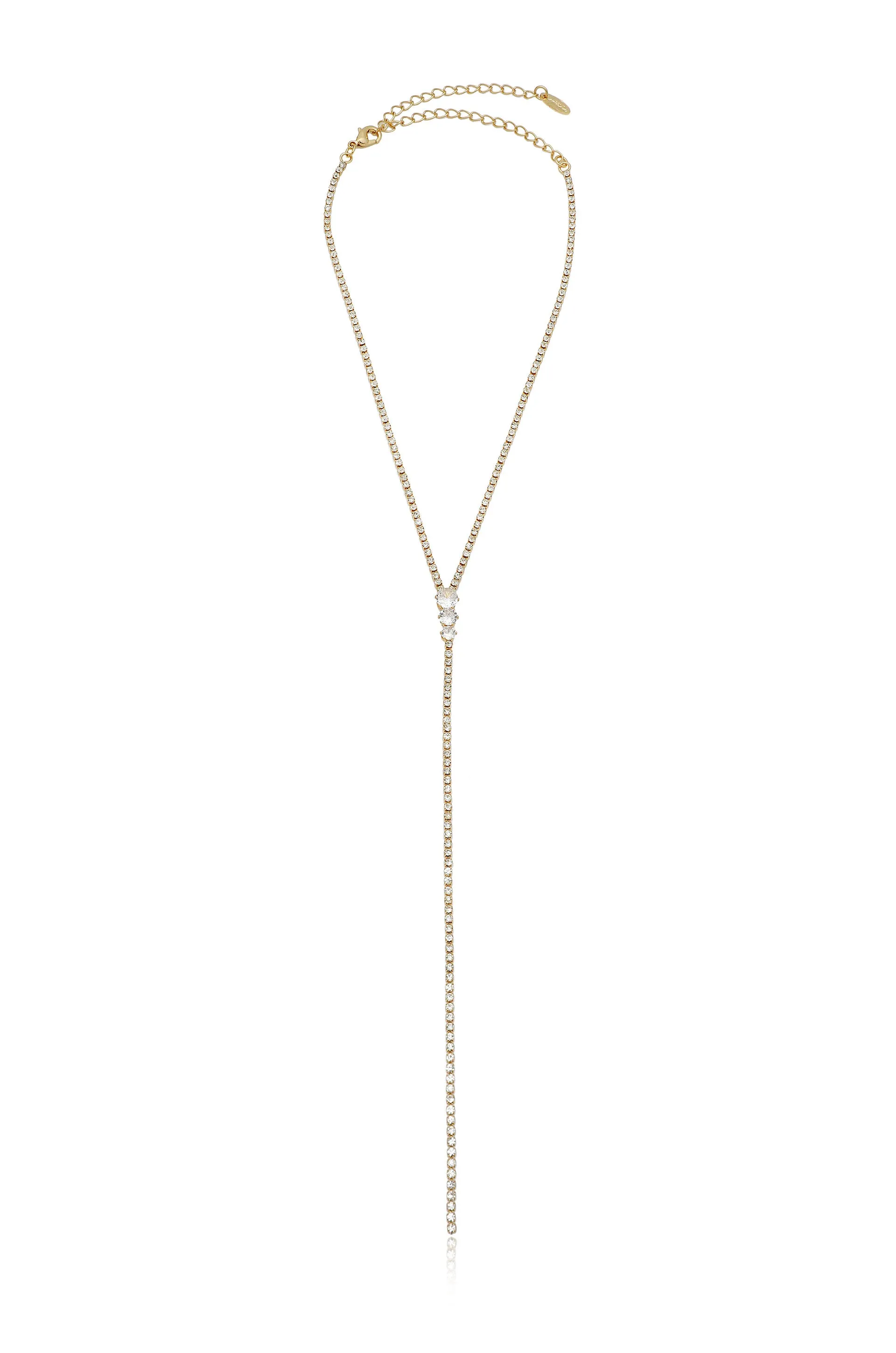 Crystal Strip Lariat