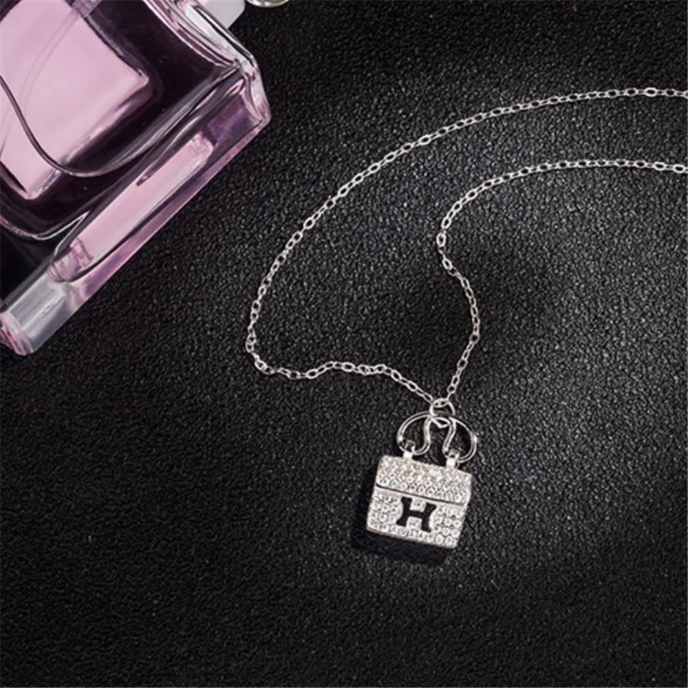 Cubic Zirconia Purse Charms Necklaces