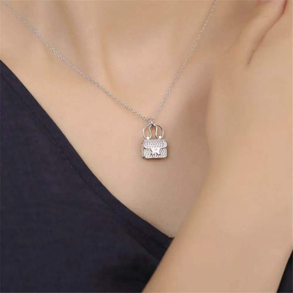Cubic Zirconia Purse Charms Necklaces