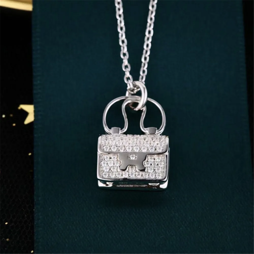 Cubic Zirconia Purse Charms Necklaces
